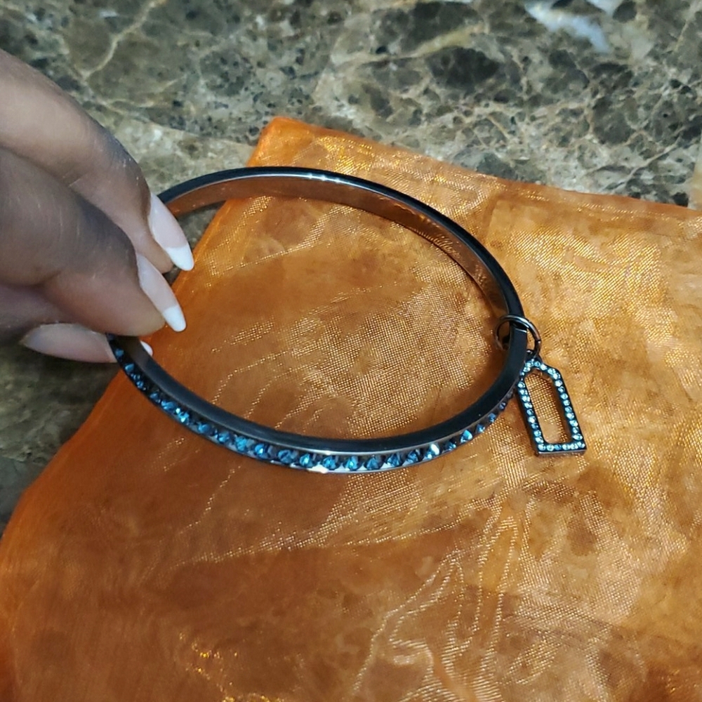 Coach Smoky Blue Rhinestone Bangle